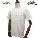 TWO MOON トゥー・ムーン クルーネック 2021年版オフホワイト 丸胴ボディ クロス刺繍 ポケット Tシャツ 20272