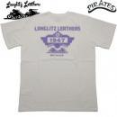 LANGLITZ LEATHERS ラングリッツレザー LL305 (ホワイト/プリントカラー:ライトパープル) 半袖Tシャツ