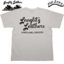 LANGLITZ LEATHERS ラングリッツレザー type A (ホワイト/プリントカラー:ブラック) 半袖Tシャツ