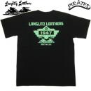 LANGLITZ LEATHERS ラングリッツレザー LL305 (ブラック/プリントカラー:ミントグリーン) 半袖Tシャツ